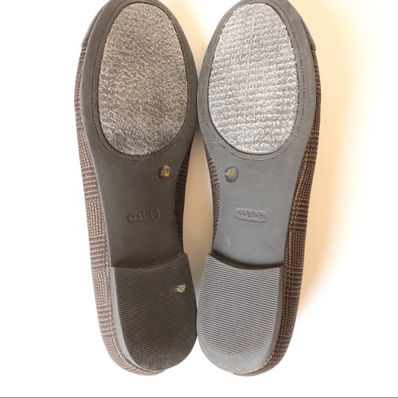 *SOLD* Nurture Herringbone Leather Bow Slip On Flat - Picture 6 of 7